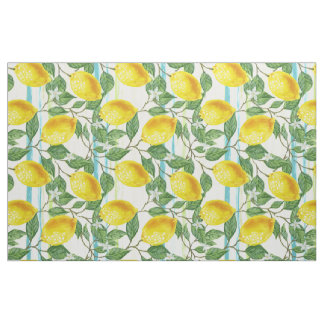 Cute Hip Tropical Summer Lemon Frukt Mönster Tyg
