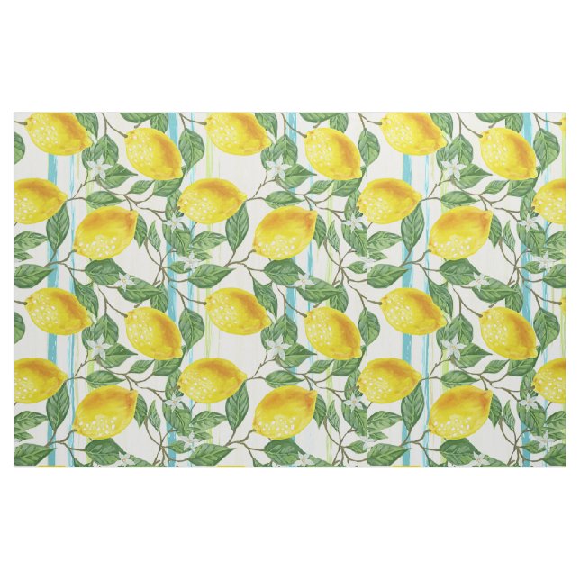 Cute Hip Tropical Summer Lemon Frukt Mönster Tyg (Fat Quarter)