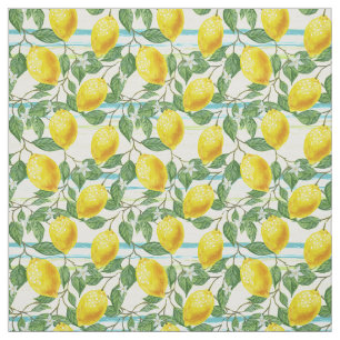 Cute Hip Tropical Summer Lemon Frukt Mönster Tyg