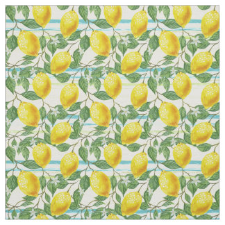 Cute Hip Tropical Summer Lemon Frukt Mönster Tyg