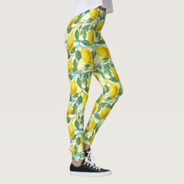 Cute Hip Tropical Summer Lemons Fruit Mönster Leggings