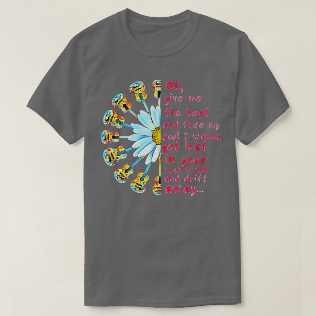 Cute hippie Drift bort sten på rullblomma T Shirt (Design framsida)