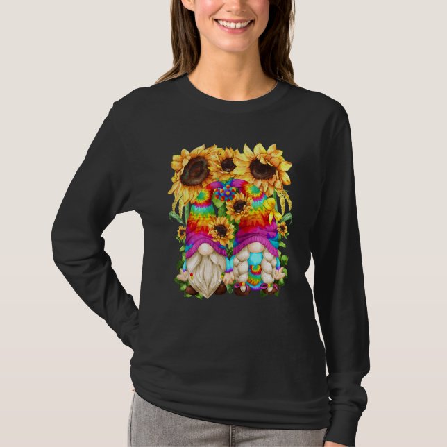Cute Hippie Solros for Women Blommigt Springtime T Shirt (Framsida)