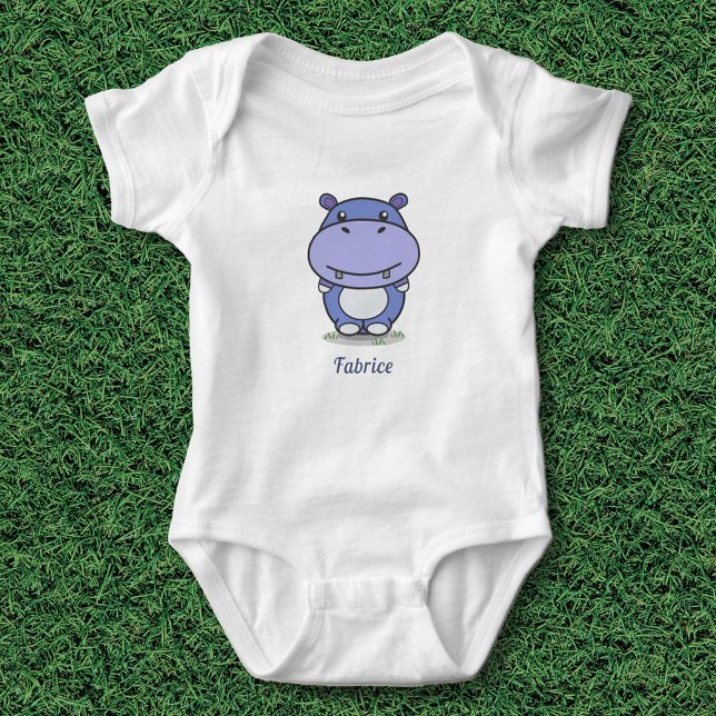 Cute Hippo Baby Bodykostym T Shirt (Cute Hippo Baby Bodysuit)