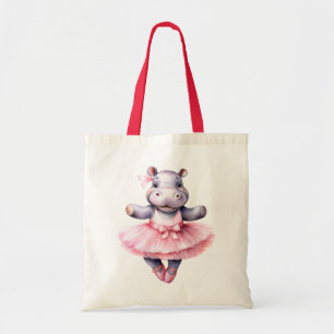 Cute hippo ballerina dansballet tygkasse