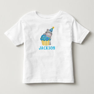 Cute Hippo Birthday Cuptårta Personlig T Shirt