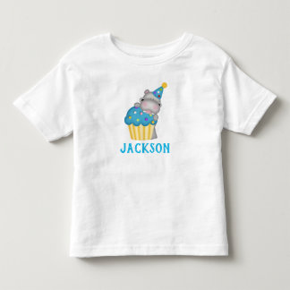 Cute Hippo Birthday Cuptårta Personlig T Shirt