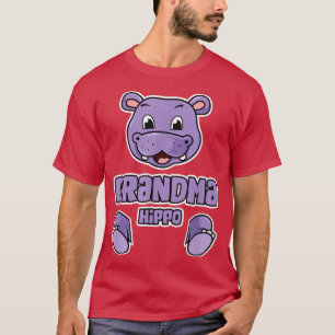 Cute Hippo GrandmaFunny Grandma T Shirt