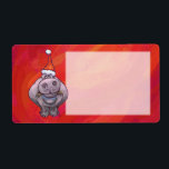 Cute Hippo i Santa Hat på Red Fraktsedel<br><div class="desc">Djurens Parad Festive Hippo på texturerade julgåvor och tillbehör har vår roligt av en söt hippo som är utsliten i en röd julhatt med en röd bakgrund med vår namnteckning struktur som målats av vår talangfulla barnillustrator, Traci Van Wagoner. På baksidan av många safari-djurgåvor från roligten hittar du också vår...</div>