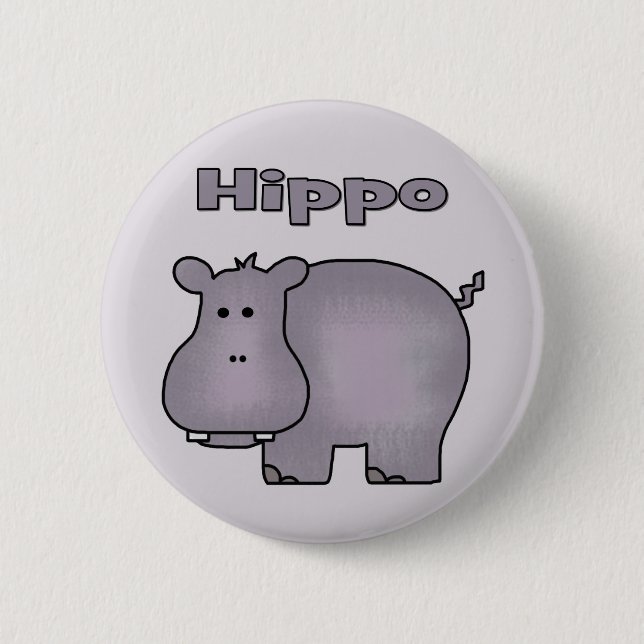 Cute Hippo Knapp (Framsida)