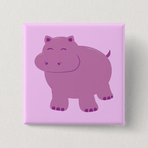 Cute Hippo Knapp