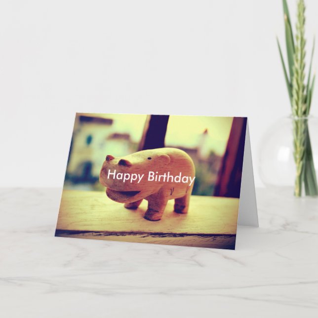 Cute Hippo Leksak Kort (Framsida)