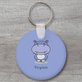 Cute Hippo-nyckelkedja Nyckelring