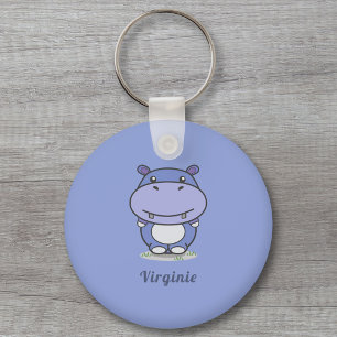 Cute Hippo-nyckelkedja Nyckelring