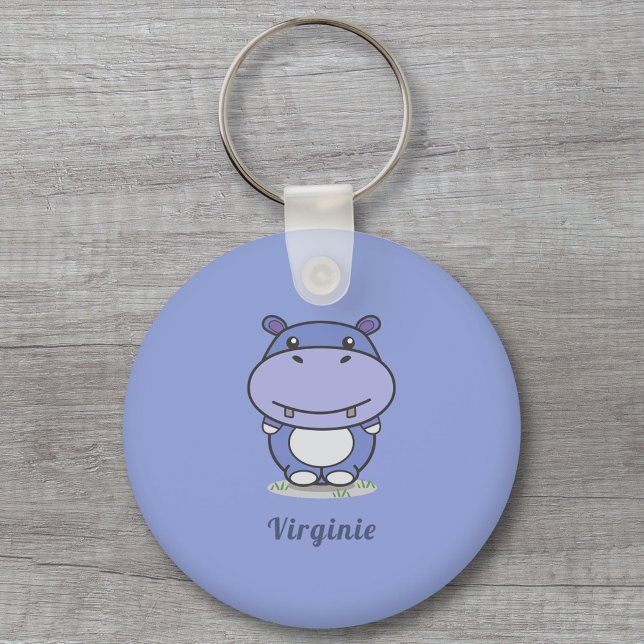 Cute Hippo-nyckelkedja Nyckelring (Cute Hippo Keychain)