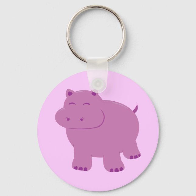 Cute Hippo Nyckelring (Framsida)