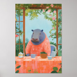 Cute Hippo Poster