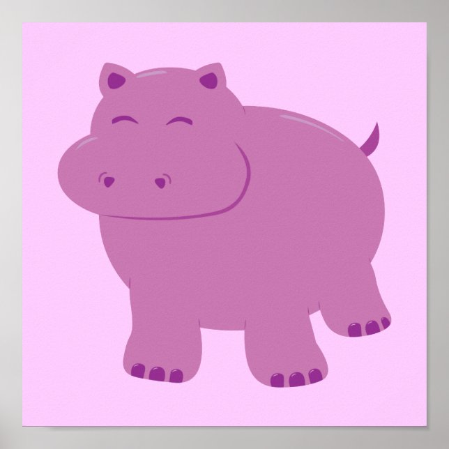 Cute Hippo Poster (Framsidan)