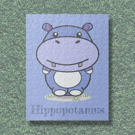Cute Hippo Puzzle Pussel