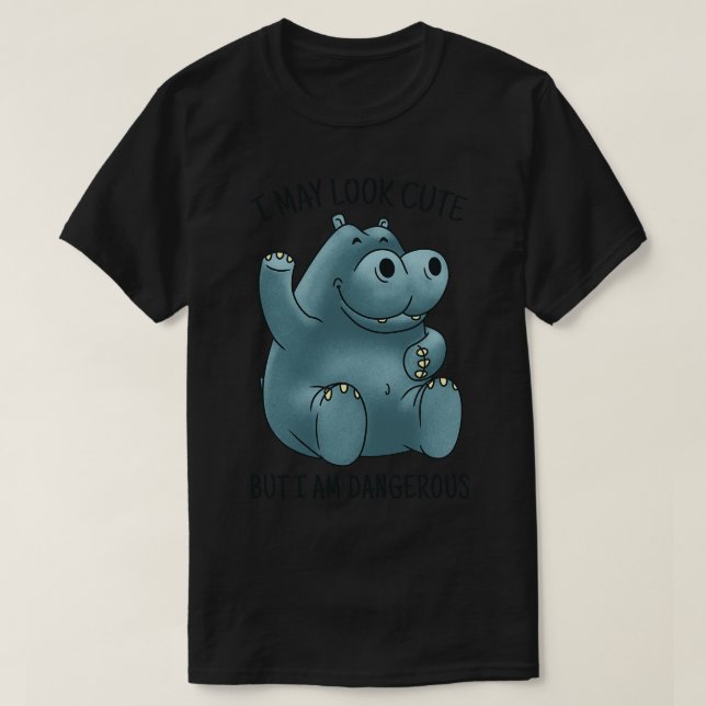 CUTE HIPPO QUOTE T SHIRT (Design framsida)