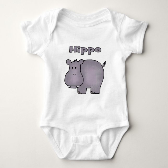 Cute Hippo T-shirt (Framsida)