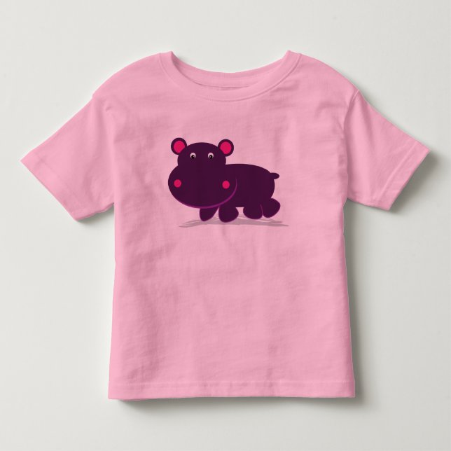 Cute Hippo T-shirt (Framsida)