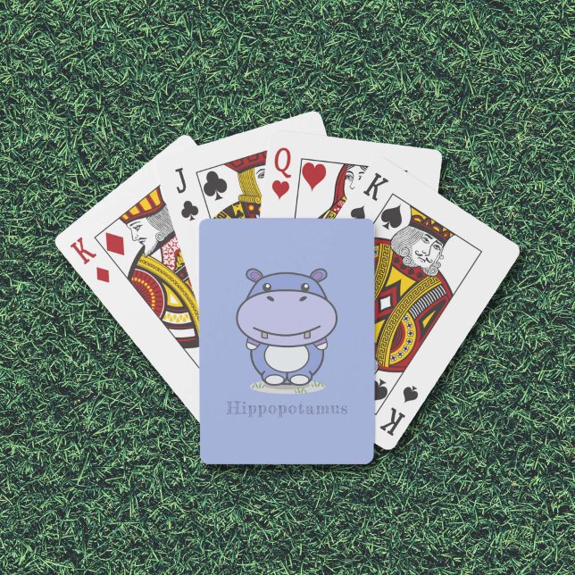 Cute Hippo-uppspelningskort Casinokort (Cute Hippo Playing Cards)
