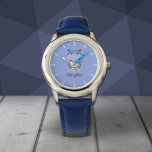 Cute Hippo Watch Armbandsur<br><div class="desc">Om du vill ge en konstig gåva till en vän, så skulle den här blå klockan med en söt hippo vara perfekt! Lägg bara till ett förnamn och ge det: det kommer att vädja till alla djur älskare!</div>