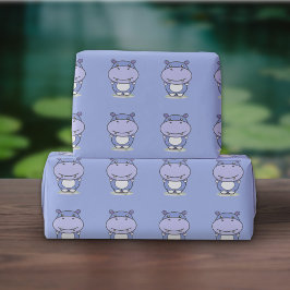 Cute Hippo Wrapping Papper Presentpapper