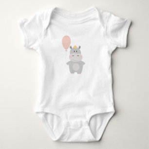 Cute hippopotamus med ballong t shirt