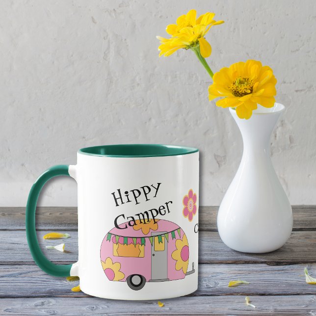 Cute Hippy Camper Personalized Mugg (Skapare uppladdad)