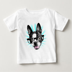 Cute! Hipster Boston Terrier T-shirt