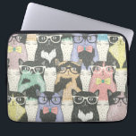 Cute Hipster Cats Mönster<br><div class="desc">Cute Hipster Cats Mönster</div>