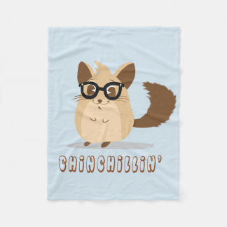 Cute Hipster Chinchilla Flebit Blanket Fleecefilt