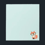 Cute Hipster Red Fox Anteckningsblock<br><div class="desc">En bra vektorillustration av en söt liten röd räv med ett överdimensionerat par glasögon.</div>