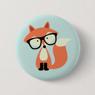 Cute Hipster Red Fox Knapp