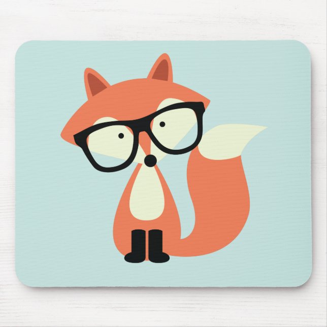 Cute Hipster Red Fox Musmatta (Framsidan)