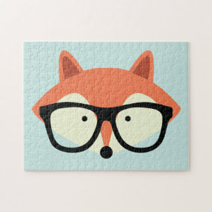 Cute Hipster Red Fox Pussel