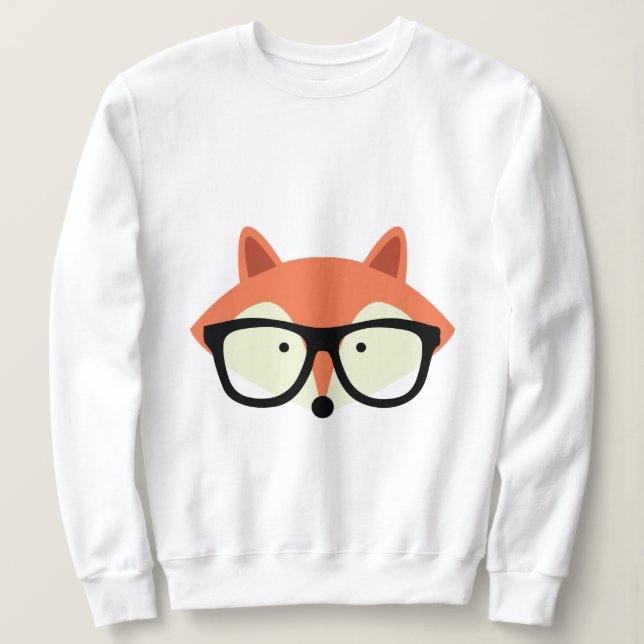 Cute Hipster Red Fox T Shirt (Design framsida)