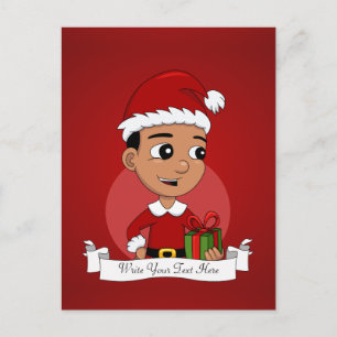 Cute Hispanic-tecknaden Helg Vykort