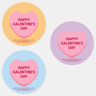 Cute-hjärtan för samtal Galentine's Day Klistermärke