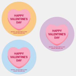 Cute-hjärtan i konversationen Alla hjärtans dag Klistermärke