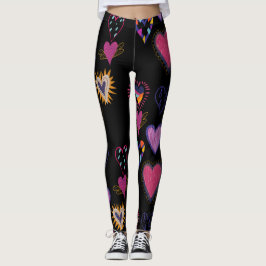 Cute-hjärtan kärlek, födelsedag leggings