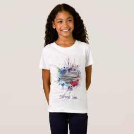 Cute Hjärtar och Tvättar i vattenfärg T-Shirt