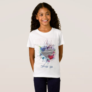 Cute Hjärtar och Tvättar i vattenfärg T-Shirt