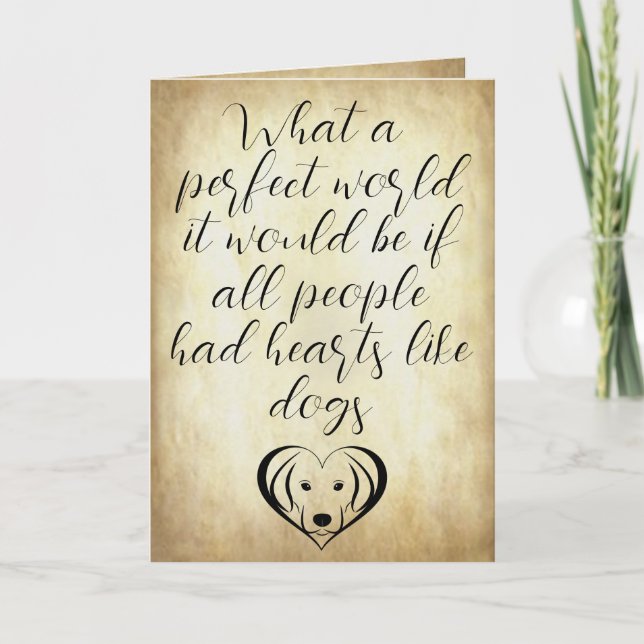 Cute Hjärtar som Hundar Perfekt World Kort (Framsida)