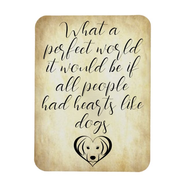 Cute Hjärtar som Hundar Perfekt World Magnet (Vertikal)
