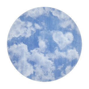 Cute Hjärtformade Cloud i Blå himmel Cheerful Lyck