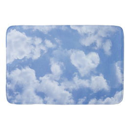 Cute Hjärtformade Cloud i Blå himmel Cheerful Lyck Badrumsmatta