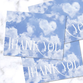 Cute Hjärtformade Cloud i Blå himmel Cheerful Lyck Vykort